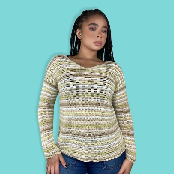 Knit/Crochet Linen Sweater - Picture 1 of 4